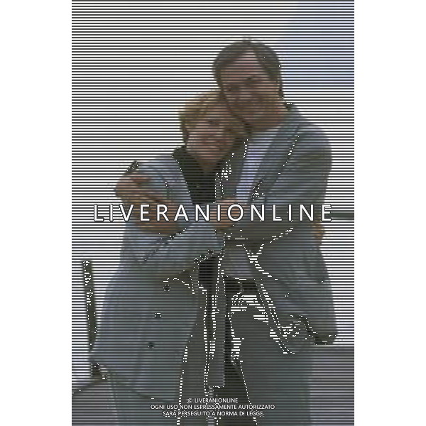 DIAP-RETROSPETTIVA REMO GIRONE ATTORE NELLA FOTO REMO GIRONE NELL\'ANNO 1989 CON LA MOGLIE VICTORIA ZINNY AG ALDO LIVERANI SAS