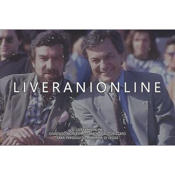 DIAP-RETROSPETTIVA REMO GIRONE ATTORE NELLA FOTO REMO GIRONE NELL\'ANNO 1990 CON ANDREA MARIA BRAMBILLA DETTO ZUZZURRO AG ALDO LIVERANI SAS 