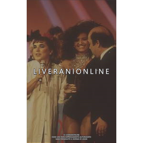 DIAP-RETROSPETTIVA SYUSY BLADY PRESENTATRICE TELEVISIVA NELLA FOTO SYUSY BLADY NELL\'ANNO 1988 CON LINO BANFI AG ALDO LIVERANI SAS