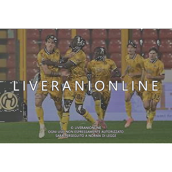 TVRG Cremonese vs Udinese nella foto giocatori Udinese esultanza dopo il gol dell\'1 a 1 Cremona 20-10-2025 Stadio Giovanni Zini Cremonese vs Udinese Campionato Serie A Enilive - 7a giornata foto Roberto Garavaglia/Agenzia Aldo Liverani sas