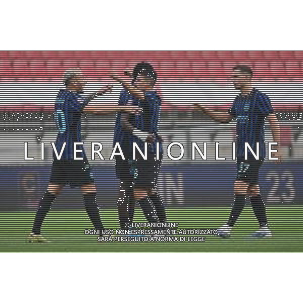 TVRG Inter Under23 vs Renate nella foto giocatori Inter Under23 esultanza dopo il gol dell\'1 a 0 Monza 21-10-2025 U-Power Stadium Inter Under23 vs Renate Campionato Serie C girone A - 9a giornata foto Roberto Garavaglia/Agenzia Aldo Liverani sas