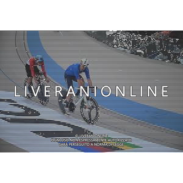 21-10-2025 Allenamento Mondiali Pista Santiago Del Cile 2025; 2025, Lotto; Viviani, Elia; Santiago Del Cile - Velodromo Penalolen; ©SIROTTI - AGENZIA ALDO LIVERANI SAS