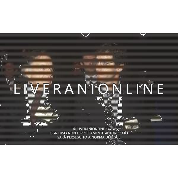 DIAP-RETROSPETTIVA PIETRO BARILLA INDUSTRIALE NELLA FOTO PIETRO BARILLA CON IL FIGLIO GUIDO BARILLA A MILANO NELL\'ANNO 1989 AG ALDO LIVERANI SAS