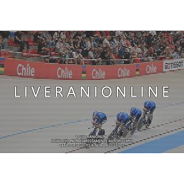 22-10-2025 World Championships Elite Track; Giornata 01; 2025, Italia; Boscaro, Davide; Favero, Renato; Giaimi, Luca; Lamon, Francesco; Santiago Del Cile - Velodromo Penalolen; ©SIROTTI - AGENZIA ALDO LIVERANI SAS