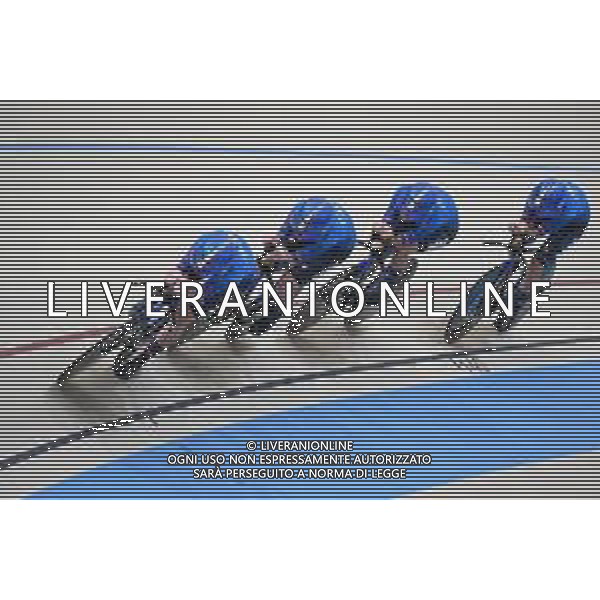 22-10-2025 World Championships Elite Women Track; Giornata 01; 2025, Italia; Guazzini, Vittoria; Fidanza, Martina; Alzini, Martina; Venturelli, Federica; Santiago Del Cile - Velodromo Penalolen; ©SIROTTI - AGENZIA ALDO LIVERANI SAS