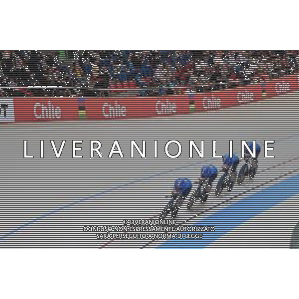 22-10-2025 World Championships Elite Women Track; Giornata 01; 2025, Italia; Guazzini, Vittoria; Fidanza, Martina; Alzini, Martina; Venturelli, Federica; Santiago Del Cile - Velodromo Penalolen; ©SIROTTI - AGENZIA ALDO LIVERANI SAS