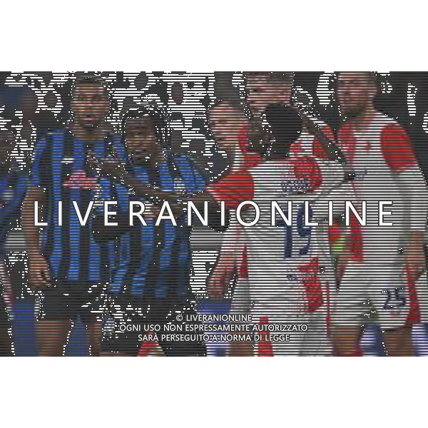 TVRG Atalanta vs Slavia Praga nella foto Ademola Lookman (Atalanta) e Murphy Dorley (Slavia Praga) Bergamo 22-10-2025 New Balance Arena - Stadio di Bergamo Atalanta vs Slavia Praga UEFA Champions League fase a girone unico - 3a giornata foto Roberto Garavaglia/Agenzia Aldo Liverani sas
