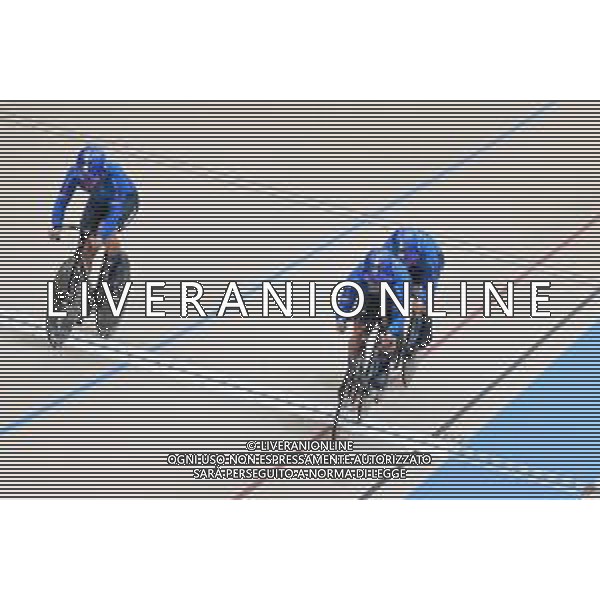 22-10-2025 World Championships Elite Track; Giornata 01; 2025, Italia; Minuta, Stefano; Napolitano, Daniele; Predomo, Mattia; Santiago Del Cile - Velodromo Penalolen; ©SIROTTI - AGENZIA ALDO LIVERANI SAS