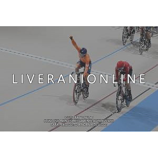 22-10-2025 World Championships Elite Women Track; Giornata 01; 2025, Olanda; 2025, Danimarca; Wiebes, Lorena; Dideriksen, Amalie; Santiago Del Cile - Velodromo Penalolen; ©SIROTTI - AGENZIA ALDO LIVERANI SAS