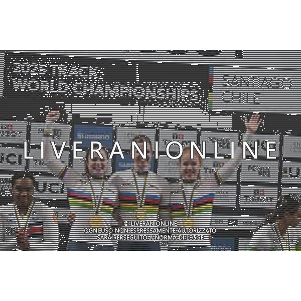 22-10-2025 World Championships Elite Women Track; Giornata 01; 2025, Olanda; Kalee, Kimberly; Van De Wouw, Hetty; Van Der Peet Steffie; Santiago Del Cile - Velodromo Penalolen; ©SIROTTI - AGENZIA ALDO LIVERANI SAS