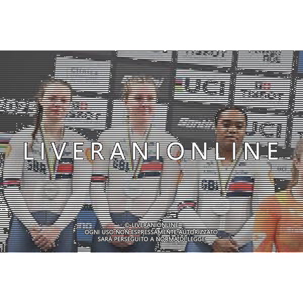 22-10-2025 World Championships Elite Women Track; Giornata 01; 2025, Great Britain; Finucane, Emma; Moir, Iona; Parris Smith, Rhianna; Santiago Del Cile - Velodromo Penalolen; ©SIROTTI - AGENZIA ALDO LIVERANI SAS