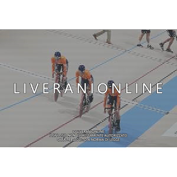 22-10-2025 World Championships Elite Women Track; Giornata 01; 2025, Olanda; Kalee, Kimberly; Van De Wouw, Hetty; Van Der Peet Steffie; Santiago Del Cile - Velodromo Penalolen; ©SIROTTI - AGENZIA ALDO LIVERANI SAS