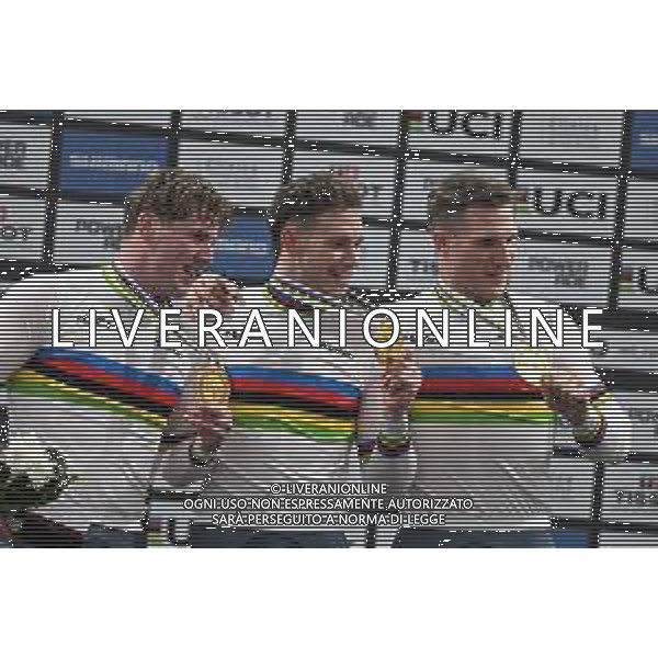 22-10-2025 World Championships Elite Track; Giornata 01; 2025, Olanda; Hoogland, Jeffrey; Lavreysen, Harrie; Van Den Berg, Roy; Santiago Del Cile - Velodromo Penalolen; ©SIROTTI - AGENZIA ALDO LIVERANI SAS