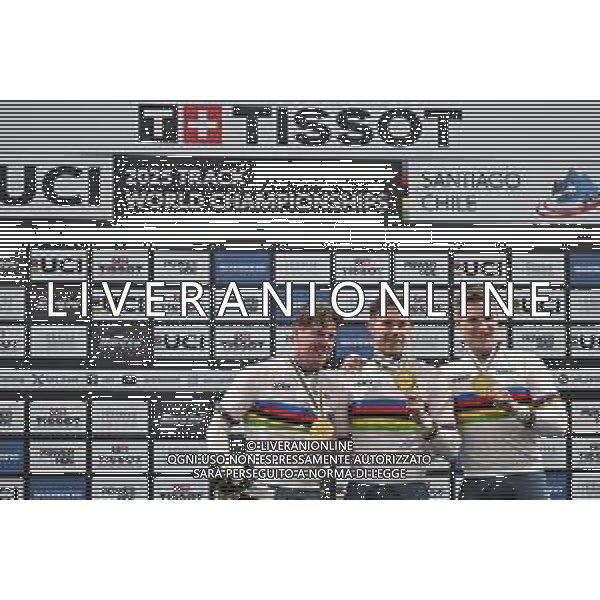 22-10-2025 World Championships Elite Track; Giornata 01; 2025, Olanda; Hoogland, Jeffrey; Lavreysen, Harrie; Van Den Berg, Roy; Santiago Del Cile - Velodromo Penalolen; ©SIROTTI - AGENZIA ALDO LIVERANI SAS