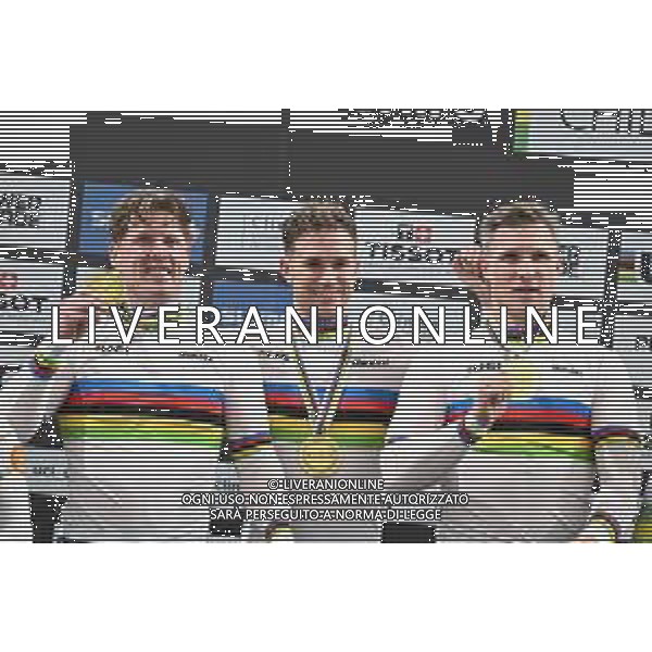 22-10-2025 World Championships Elite Track; Giornata 01; 2025, Olanda; Hoogland, Jeffrey; Lavreysen, Harrie; Van Den Berg, Roy; Santiago Del Cile - Velodromo Penalolen; ©SIROTTI - AGENZIA ALDO LIVERANI SAS