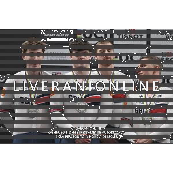22-10-2025 World Championships Elite Track; Giornata 01; 2025, Great Britain; Ledingham Horn, Harry; Richardson, Matthew; Truman, Joseph; Turnbull, Hamish; Santiago Del Cile - Velodromo Penalolen; ©SIROTTI - AGENZIA ALDO LIVERANI SAS