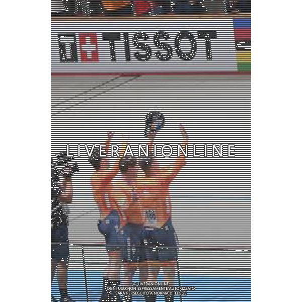 22-10-2025 World Championships Elite Track; Giornata 01; 2025, Olanda; Hoogland, Jeffrey; Lavreysen, Harrie; Van Den Berg, Roy; Santiago Del Cile - Velodromo Penalolen; ©SIROTTI - AGENZIA ALDO LIVERANI SAS