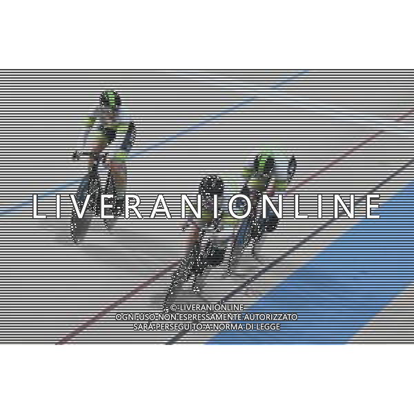 22-10-2025 World Championships Elite Women Track; Giornata 01; 2025, Australia; Mccaig, Alessia; Mcgill, Molly; Perkins, Kristine; Santiago Del Cile - Velodromo Penalolen; ©SIROTTI - AGENZIA ALDO LIVERANI SAS