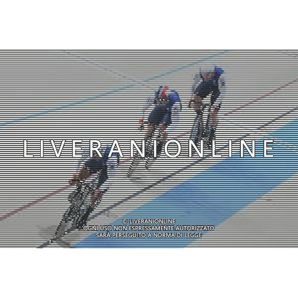 22-10-2025 World Championships Elite Track; Giornata 01; 2025, France; Derache, Tom; Grengbo, Florian; Helal, Rayan; Santiago Del Cile - Velodromo Penalolen; ©SIROTTI - AGENZIA ALDO LIVERANI SAS