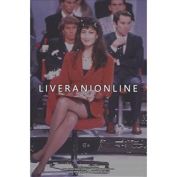 DIAP-RETROSPETTIVA KAY SANDWIK CONDUTTRICE TELEVISIVA E RADIOFONICA NELLA FOTO KAY SANDWIK CONDUCE LA TRASMISSIONE “PRESSING“ NELL\'ANNO 1990 AG ALDO LIVERANI SAS