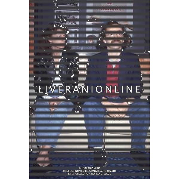 DIAP-RETROSPETTIVA MAURIZIO NICHETTI ATTORE NELLA FOTO MAURIZIO NICHETTI CON ANGELA FINOCCHIARO A MILANO NELL\'ANNO 1990 AG ALDO LIVERANI SAS