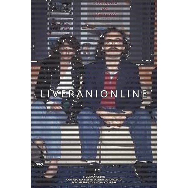DIAP-RETROSPETTIVA MAURIZIO NICHETTI ATTORE NELLA FOTO MAURIZIO NICHETTI CON ANGELA FINOCCHIARO A MILANO NELL\'ANNO 1990 AG ALDO LIVERANI SAS