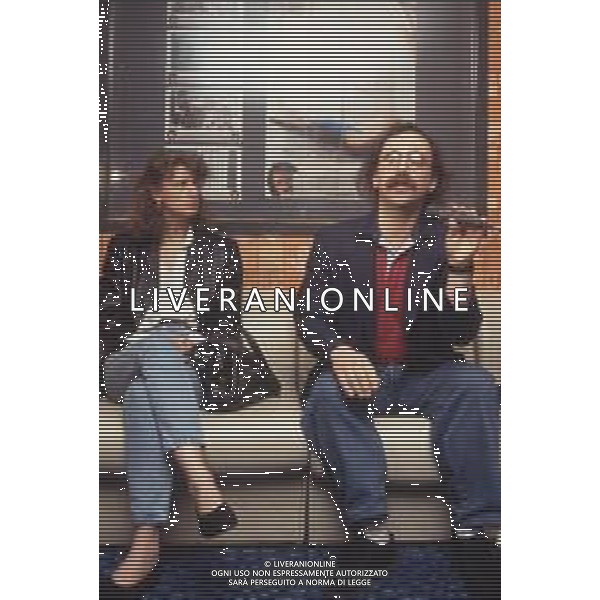 DIAP-RETROSPETTIVA MAURIZIO NICHETTI ATTORE NELLA FOTO MAURIZIO NICHETTI CON ANGELA FINOCCHIARO A MILANO NELL\'ANNO 1990 AG ALDO LIVERANI SAS