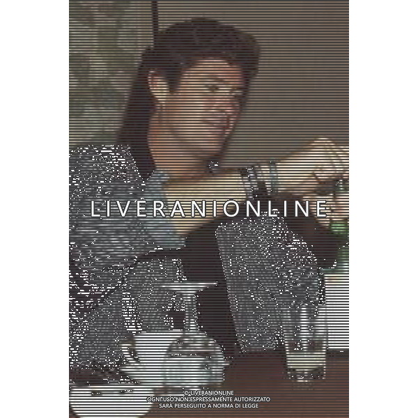 DIAP-RETROSPETTIVA DAVID HASSELHOFF ATTORE NELLA FOTO DAVID HASSELHOFF A MILANO NELL\'ANNO 1989 AG ALDO LIVERANI SAS