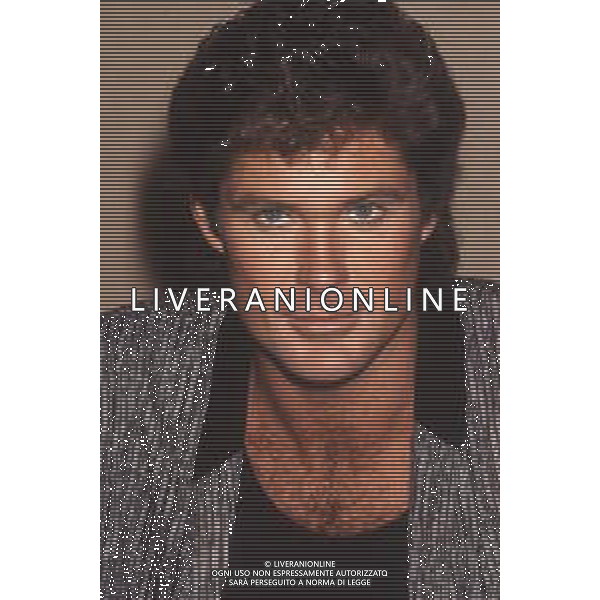 DIAP-RETROSPETTIVA DAVID HASSELHOFF ATTORE NELLA FOTO DAVID HASSELHOFF A MILANO NELL\'ANNO 1989 AG ALDO LIVERANI SAS