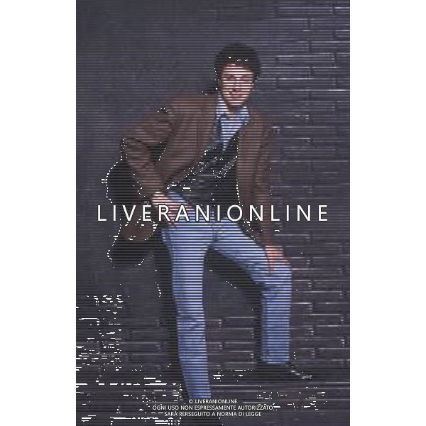 DIAP-RETROSPETTIVA GIAMPIERO INGRASSIA ATTORE NELLA FOTO GIAMPIERO INGRASSIA A MILANO NELL\'ANNO 1986 AG ALDO LIVERANI SAS