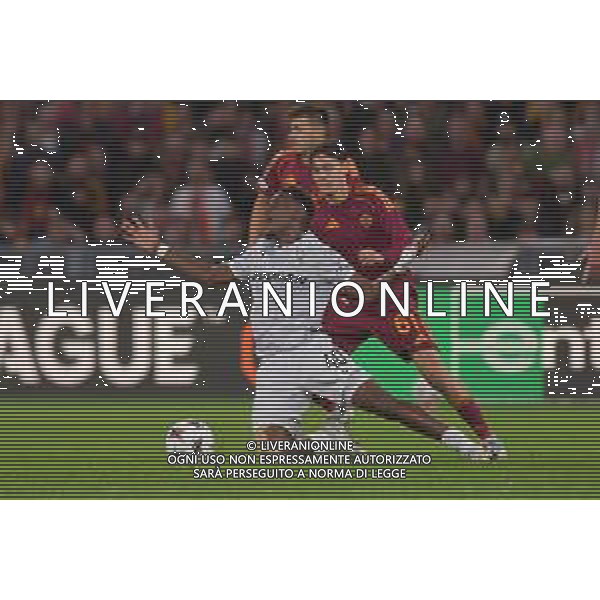 Roma vs Viktoria Plzen Europa League - 3 Giornata Stadio Olimpico - Roma 23-10-2025 nella foto Pisilli trattiene Dweh Foto Federico Gaetano - ag Aldo liverani- AGENZIA ALDO LIVERANI SAS