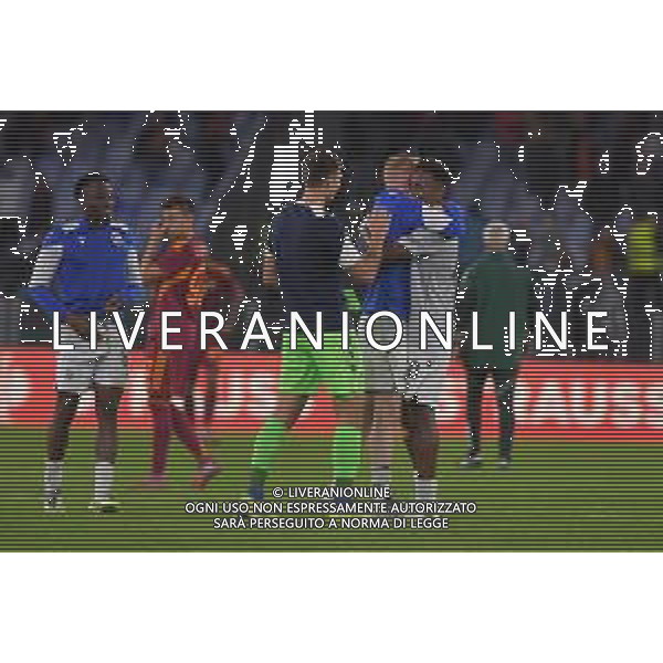 Roma vs Viktoria Plzen Europa League - 3 Giornata Stadio Olimpico - Roma 23-10-2025 nella foto Esultanza finale Viktoria Plzen Foto Federico Gaetano - ag Aldo liverani- AGENZIA ALDO LIVERANI SAS