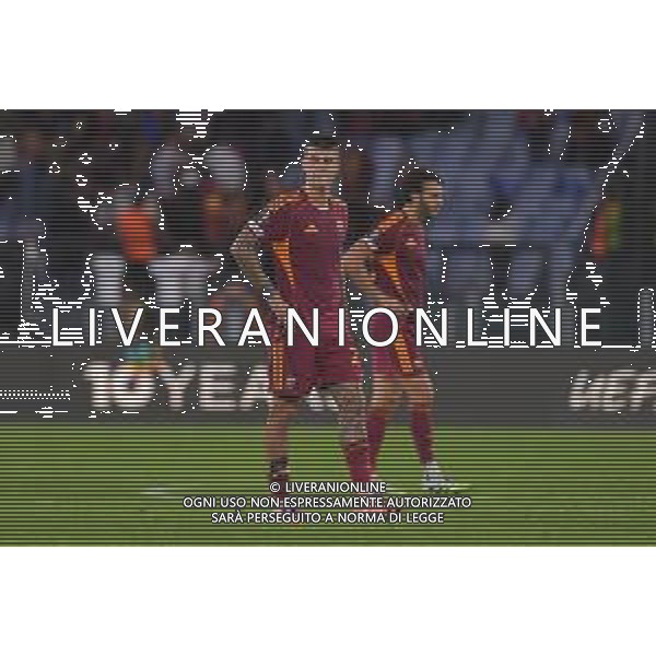 Roma vs Viktoria Plzen Europa League - 3 Giornata Stadio Olimpico - Roma 23-10-2025 nella foto Delusione finale Mancini Foto Federico Gaetano - ag Aldo liverani- AGENZIA ALDO LIVERANI SAS