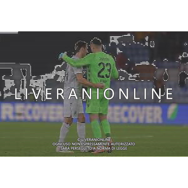 Roma vs Viktoria Plzen Europa League - 3 Giornata Stadio Olimpico - Roma 23-10-2025 nella foto Esultanza finale Wiegele e Jedlicka Foto Federico Gaetano - ag Aldo liverani- AGENZIA ALDO LIVERANI SAS