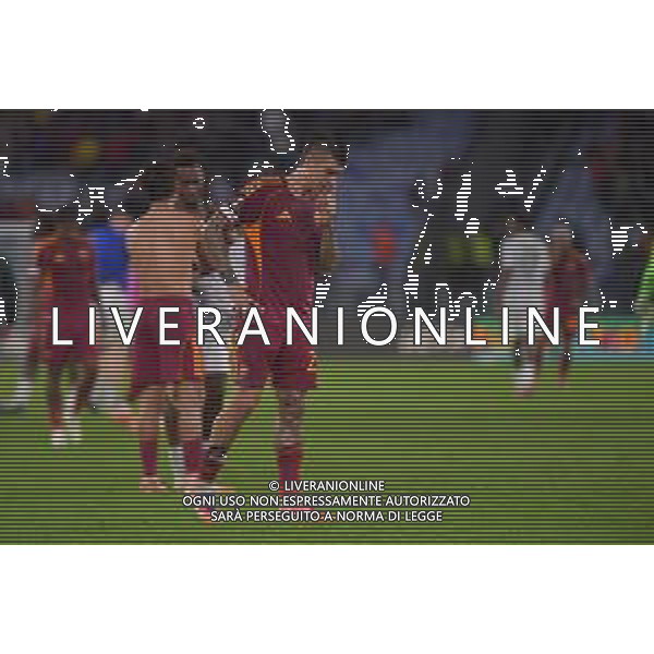 Roma vs Viktoria Plzen Europa League - 3 Giornata Stadio Olimpico - Roma 23-10-2025 nella foto Delusione finale Mancini Foto Federico Gaetano - ag Aldo liverani- AGENZIA ALDO LIVERANI SAS