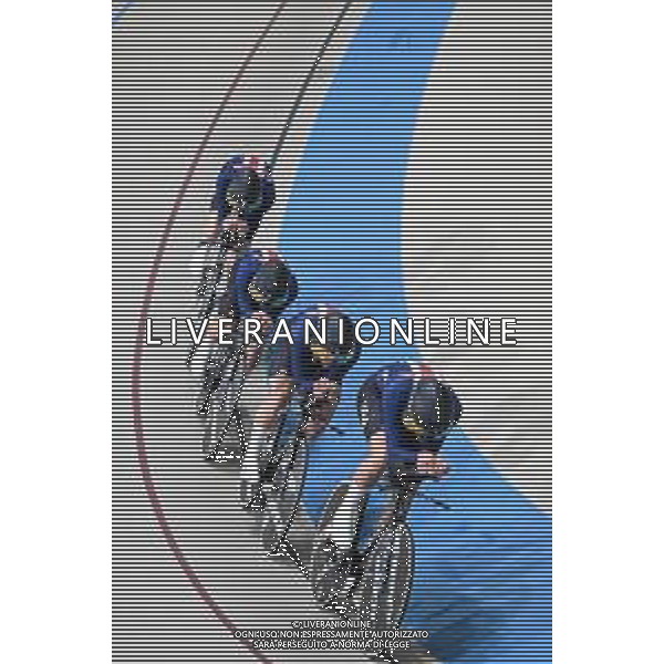 23-10-2025 World Championships Elite Track; Giornata 02; 2025, Usa; Barry, Ashlin; Koontz, Grant; Frislie, Graeme Michael; Johnson, Anders; Santiago Del Cile - Velodromo Penalolen; ©SIROTTI - AGENZIA ALDO LIVERANI SAS