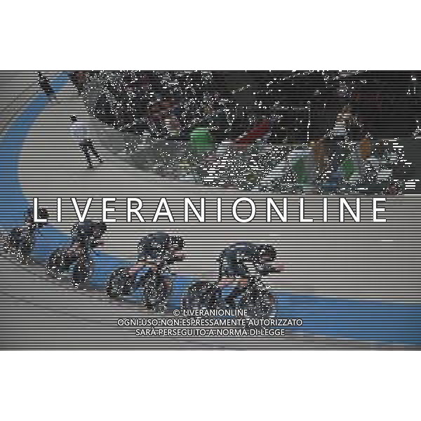 23-10-2025 World Championships Elite Track; Giornata 02; 2025, New Zealand; Sexton, Thomas; Erwood, Marshall; Horbblow, Keegan; Kergozou De La Boessiere, Nicholas; Santiago Del Cile - Velodromo Penalolen; ©SIROTTI - AGENZIA ALDO LIVERANI SAS