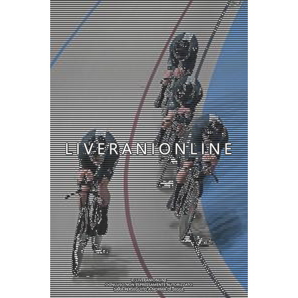 23-10-2025 World Championships Elite Track; Giornata 02; 2025, New Zealand; Sexton, Thomas; Erwood, Marshall; Horbblow, Keegan; Kergozou De La Boessiere, Nicholas; Santiago Del Cile - Velodromo Penalolen; ©SIROTTI - AGENZIA ALDO LIVERANI SAS