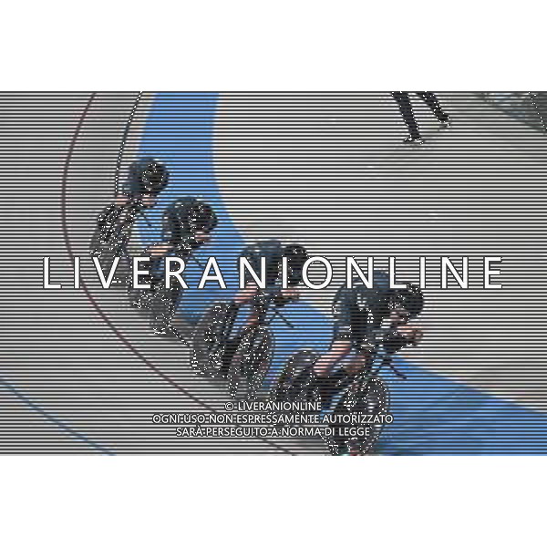 23-10-2025 World Championships Elite Track; Giornata 02; 2025, New Zealand; Sexton, Thomas; Erwood, Marshall; Horbblow, Keegan; Kergozou De La Boessiere, Nicholas; Santiago Del Cile - Velodromo Penalolen; ©SIROTTI - AGENZIA ALDO LIVERANI SAS