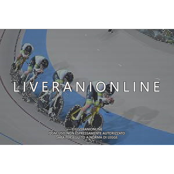 23-10-2025 World Championships Elite Track; Giornata 02; 2025, Australia; Bleddyn, Olver; Agnoletto, Blake; Leahy, Conor; Moriarty, James; Santiago Del Cile - Velodromo Penalolen; ©SIROTTI - AGENZIA ALDO LIVERANI SAS