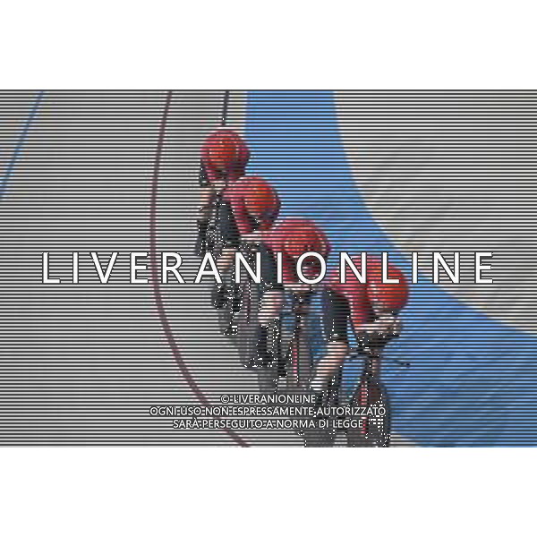 23-10-2025 World Championships Elite Track; Giornata 02; 2025, Danimarca; Hansen, Tobias; Larsen, Niklas; Madsen, Frederik; Pedersen, Rasmus; Santiago Del Cile - Velodromo Penalolen; ©SIROTTI - AGENZIA ALDO LIVERANI SAS