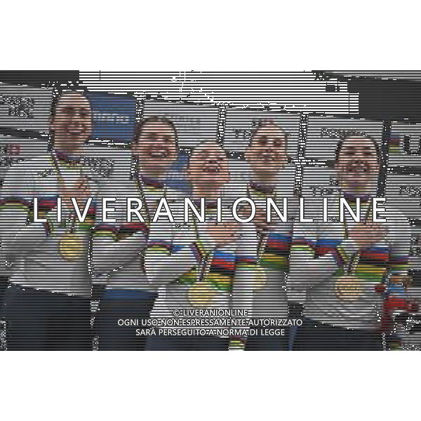 23-10-2025 World Championships Elite Women Track; Giornata 02; 2025, Italia; Guazzini, Vittoria; Fidanza, Martina; Alzini, Martina; Venturelli, Federica; Consonni, Chiara; Santiago Del Cile - Velodromo Penalolen; ©SIROTTI - AGENZIA ALDO LIVERANI SAS