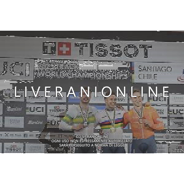 23-10-2025 World Championships Elite Track; Giornata 02; 2025, Olanda; 2025, Australia; Lavreysen, Harrie; Hoffman, Leigh; Hoogland, Jeffrey; Santiago Del Cile - Velodromo Penalolen; ©SIROTTI - AGENZIA ALDO LIVERANI SAS