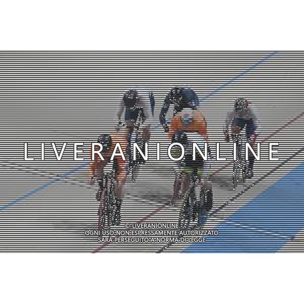 23-10-2025 World Championships Elite Track; Giornata 02; 2025, Olanda; 2025, Australia; Lavreysen, Harrie; Hoffman, Leigh; Hoogland, Jeffrey; Santiago Del Cile - Velodromo Penalolen; ©SIROTTI - AGENZIA ALDO LIVERANI SAS