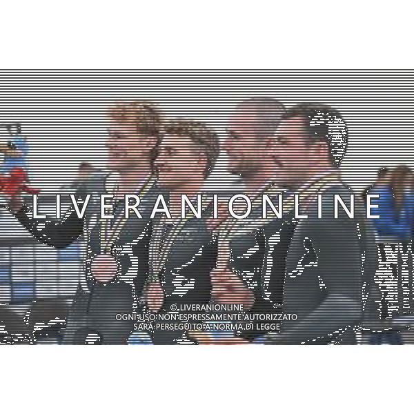 23-10-2025 World Championships Elite Track; Giornata 02; 2025, New Zealand; Sexton, Thomas; Erwood, Marshall; Horbblow, Keegan; Kergozou De La Boessiere, Nicholas; Santiago Del Cile - Velodromo Penalolen; ©SIROTTI - AGENZIA ALDO LIVERANI SAS