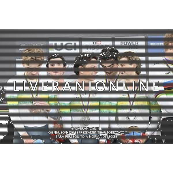 23-10-2025 World Championships Elite Track; Giornata 02; 2025, Australia; Bleddyn, Olver; Agnoletto, Blake; Leahy, Conor; Moriarty, James; Walsh, Liam; Santiago Del Cile - Velodromo Penalolen; ©SIROTTI - AGENZIA ALDO LIVERANI SAS