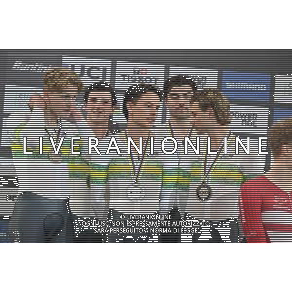 23-10-2025 World Championships Elite Track; Giornata 02; 2025, Australia; Bleddyn, Olver; Agnoletto, Blake; Leahy, Conor; Moriarty, James; Walsh, Liam; Santiago Del Cile - Velodromo Penalolen; ©SIROTTI - AGENZIA ALDO LIVERANI SAS