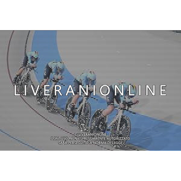 23-10-2025 World Championships Elite Women Track; Giornata 02; 2025, Belgium; Bossuyt, Shari; De Clercq, Katrijn; Hesters, Helene; Vierstraete, Luca; Santiago Del Cile - Velodromo Penalolen; ©SIROTTI - AGENZIA ALDO LIVERANI SAS