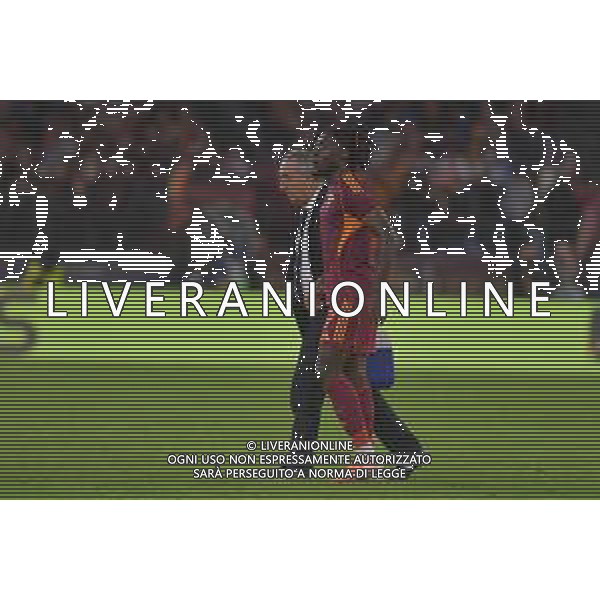 Roma vs Viktoria Plzen Europa League - 3 Giornata Stadio Olimpico - Roma 23-10-2025 nella foto Infortunio Manu Konè Foto Federico Gaetano - ag Aldo liverani