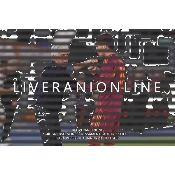 Roma vs Viktoria Plzen Europa League - 3 Giornata Stadio Olimpico - Roma 23-10-2025 nella foto Gasperini e Soulè Foto Federico Gaetano - ag Aldo liverani